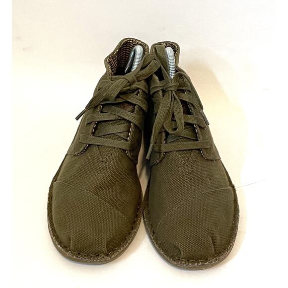 TOMS Desert Botas Chukka Boots Army Green Men's 7/Women's 8.5 - Picture 2 of 9